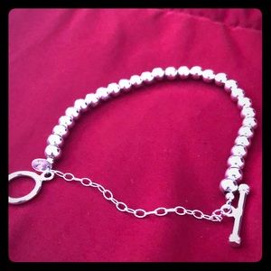 Sterling silver beaded bracelet